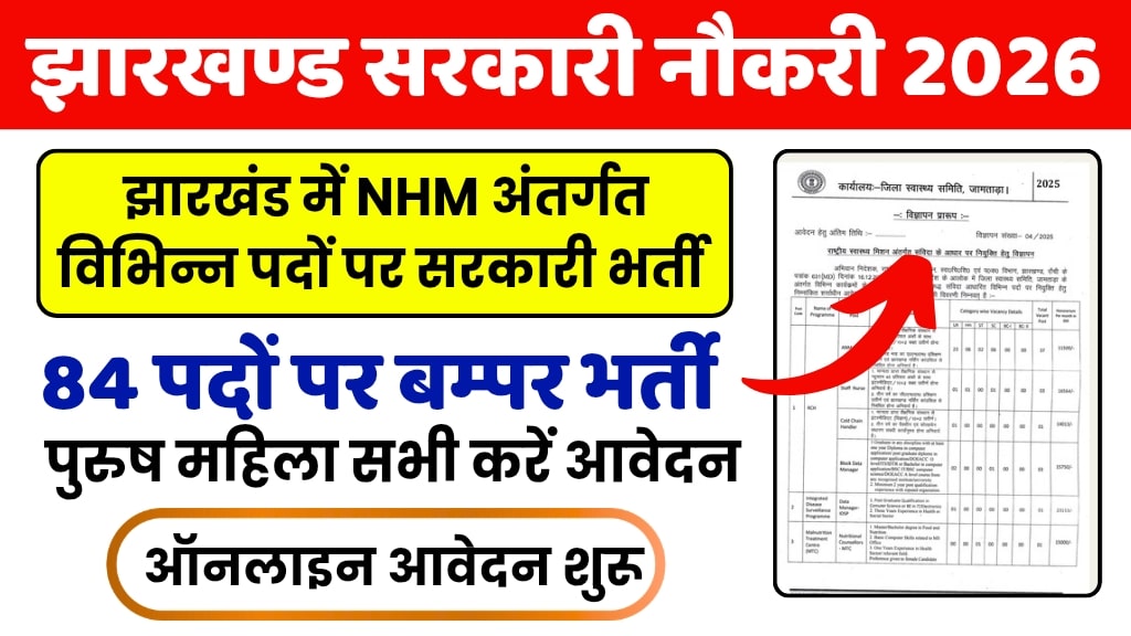 Jharkhand NHM Recruitment 2026
