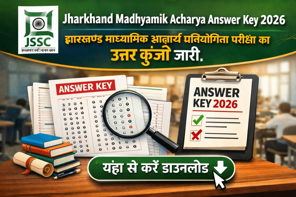 Jharkhand Madhyamik Acharya Answer key 2026