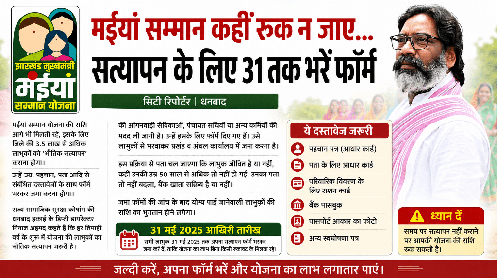 Maiya Samman Yojana Re-Verification Update